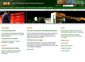 The University of Texas at Dallas Website Redesign,Dallas webdesign